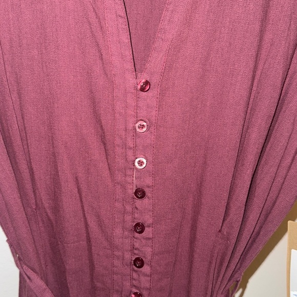 Burgundy Midi Dress by Billy T - Picture 3 of 6